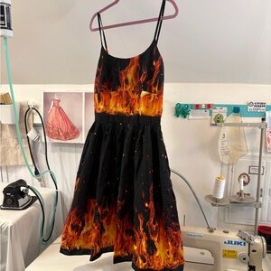 Bernie Dexter flame print dress